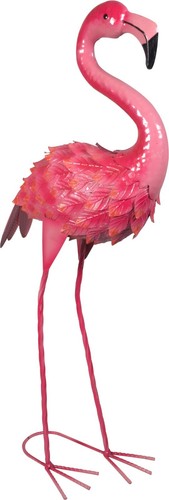 Metal flamingo garden - flamingo,