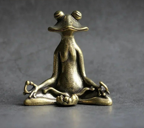 Retro solid copper frog - solid,
