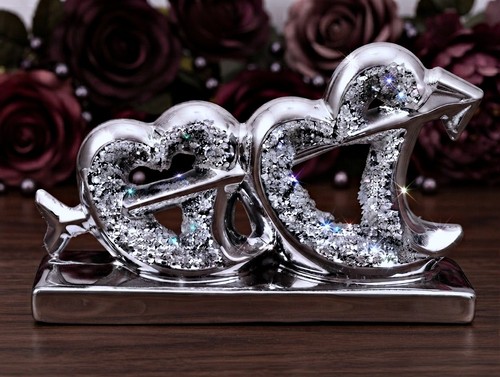Silver crystal diamante double - crystal,