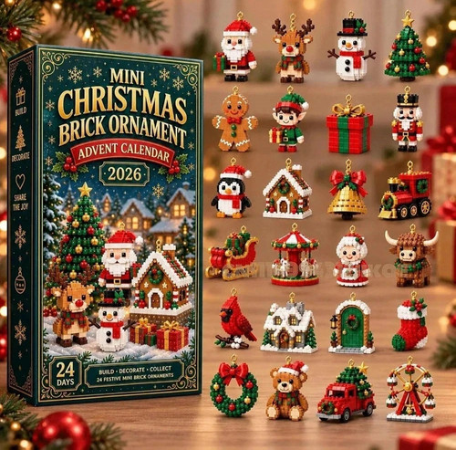 Mini christmas brick ornament - christmas,