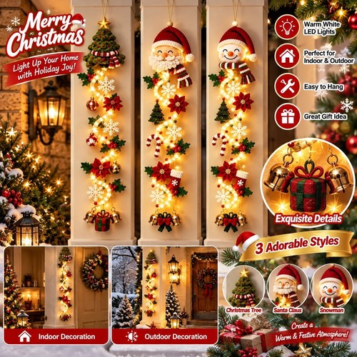 Glowing christmas door - glowing, hanger