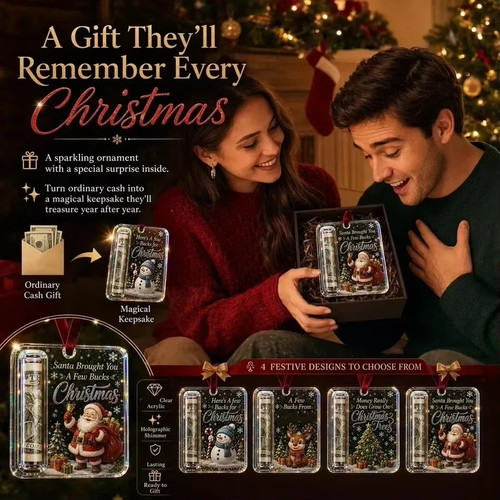 Christmas cash gift - cash, ornament