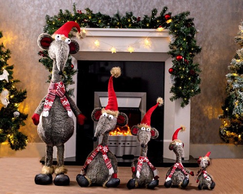Christmas rat ornament large - christmas,