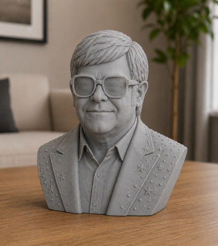 Elton john bust statue music - elton,