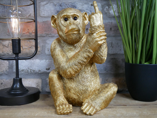 Rude monkey ornament - monkey, cheeky