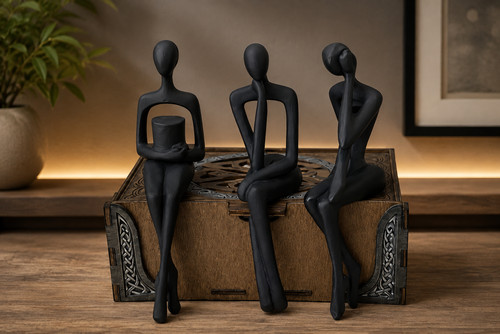 Set abstract shelf sitter - set, 3