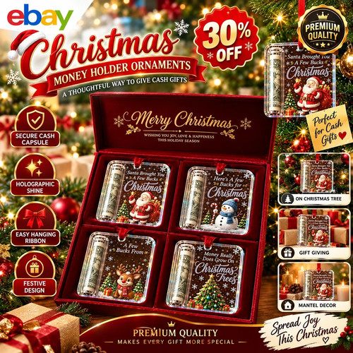 Christmas cash gift ornament - christmas,