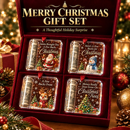 Christmas cash gift ornament - christmas,