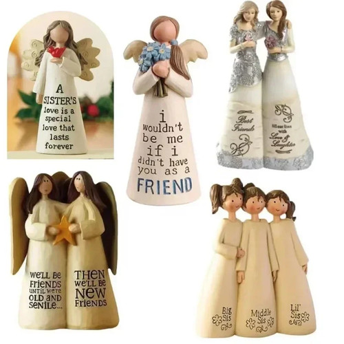 Resin angel figurine ornament - resin,