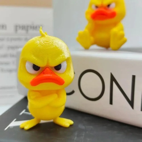 Angry yellow duck statue funny - yellow,