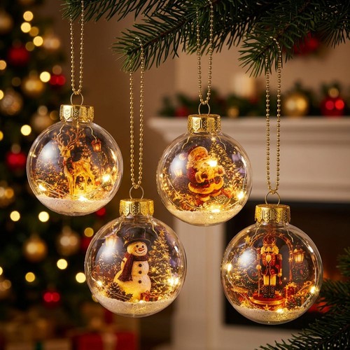 Lighted xmas ball - lighted, ornament