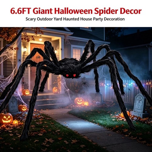 6ft giant halloween spider - 6.6ft,