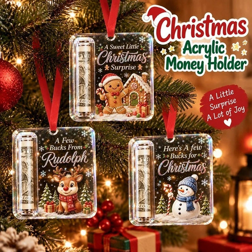 Christmas cash gift ornament - christmas,