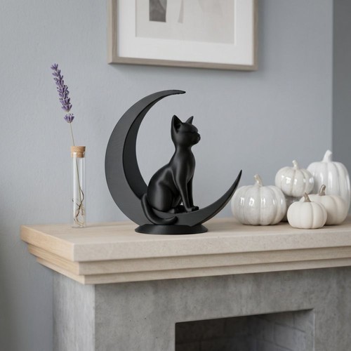 Printed moon cat decoration - 3d,