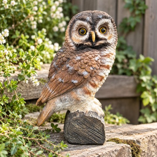 Realistic owl garden - realistic,