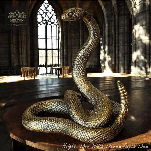 Gold snake serpent striking - gold,