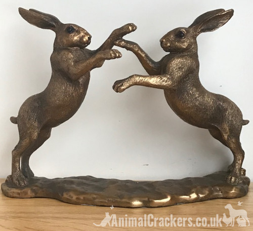 Boxing hares bronze - boxing,