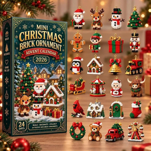 Mini christmas brick ornament - christmas,