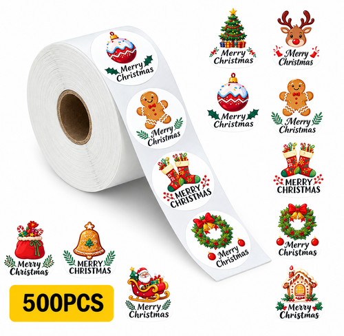 500 pcs christmas stickers - christmas,