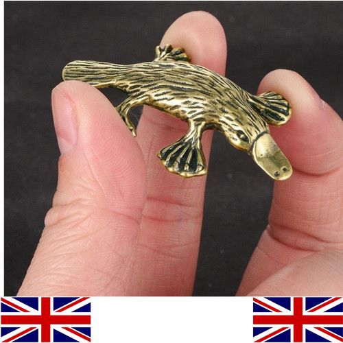 Brass platypus statue tea - brass,