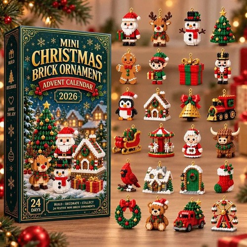 Mini christmas brick ornament - christmas,