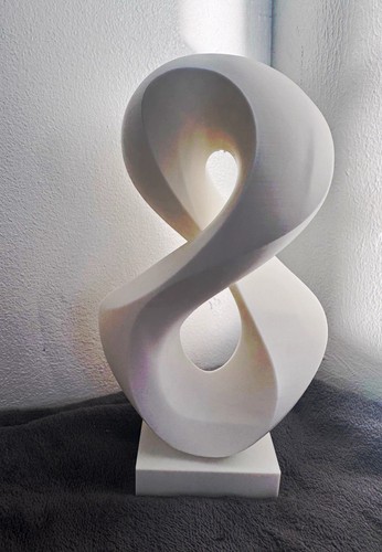 White abstract twist - abstract, sculpture
