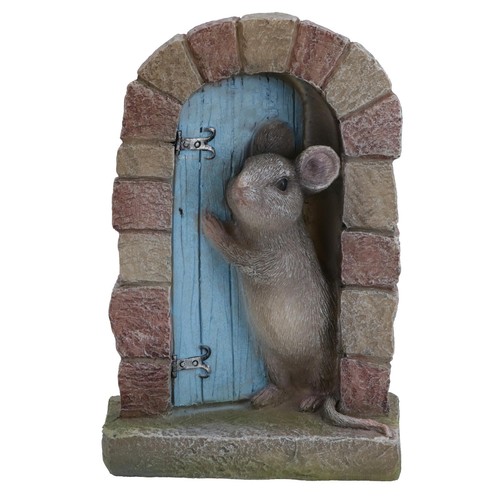 Mouse door figurine statue - mouse,