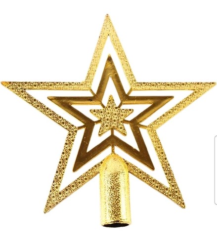 Gold star christmas tree - gold,