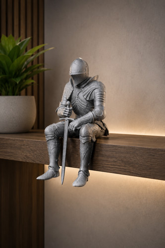 Medieval knight shelf sitter - shelf,