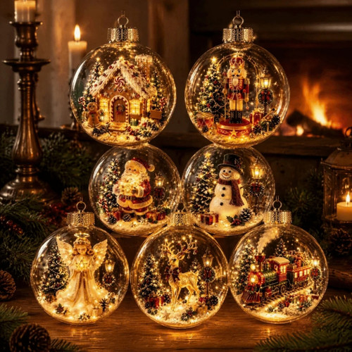 With light christmas ball - with,
