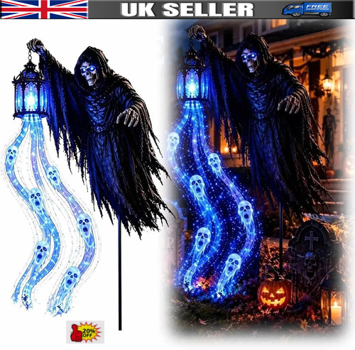 Halloween grim reaper garden - halloween,