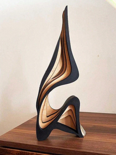 Abstract wooden sculpture - abstract,