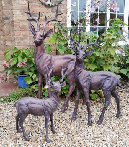 Garden stag ornaments large - ornaments,