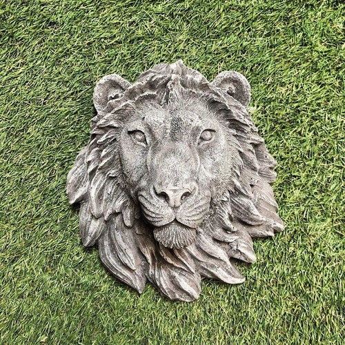 Concrete lions head - concrete, hanging