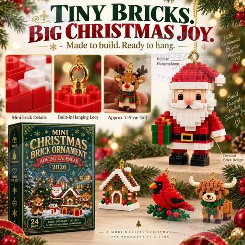 Mini christmas brick ornament - mini,