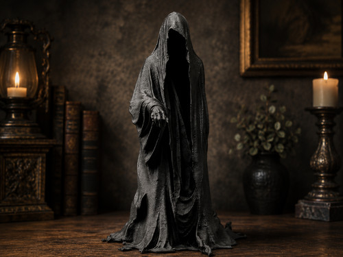 Grim reaper hooded figure - hooded,