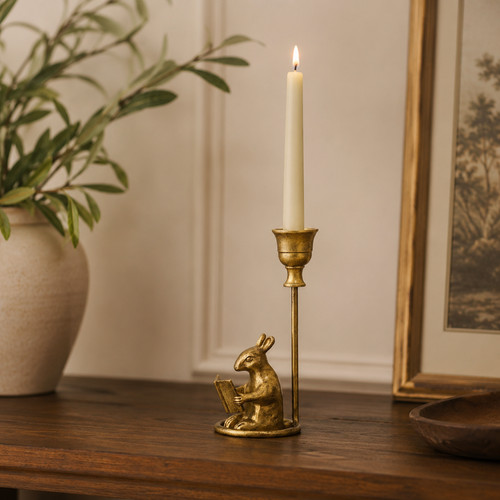 Metal mouse candle - metal,