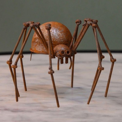Recycled metal spider - recycled,