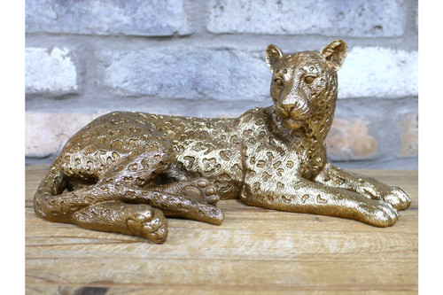Gold leopard cheetah ornament - cheetah,