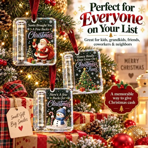 Christmas cash gift ornament - cash,