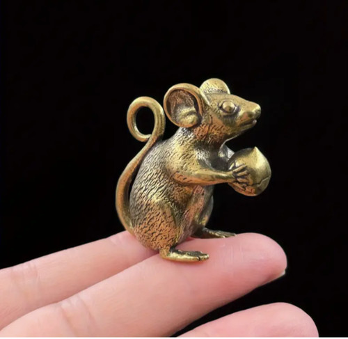Lucky mouse with nut - lucky, ornament