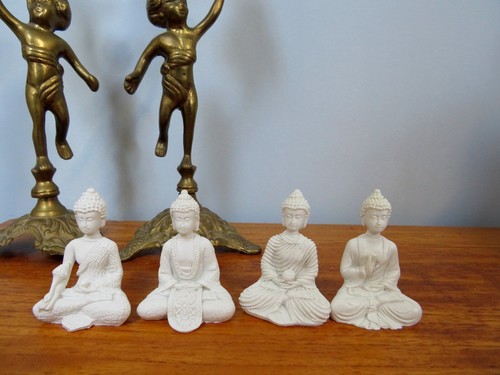 Buddha figurines white - figurines,