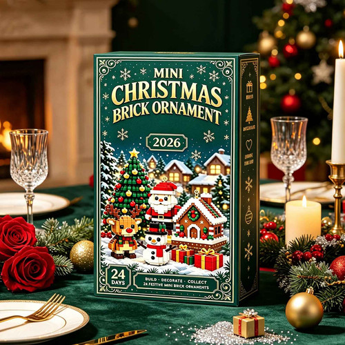 Mini christmas brick ornament - christmas,