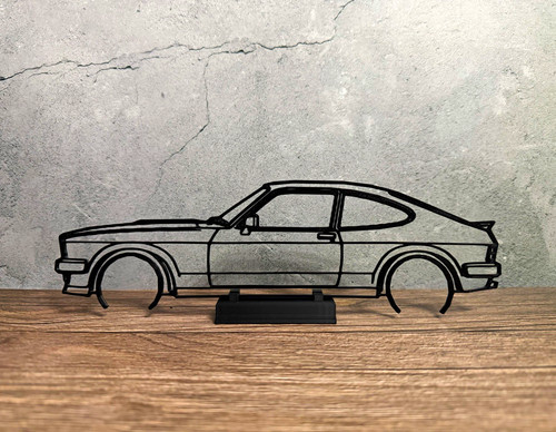 Ford capri silhouette ornament - ford,
