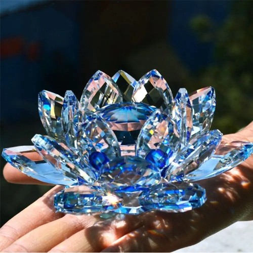 Blue crystal lotus - crystal,