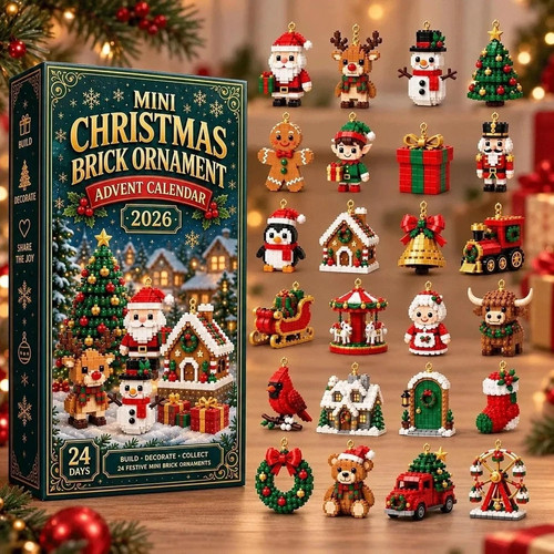 Mini christmas brick ornament - brick,