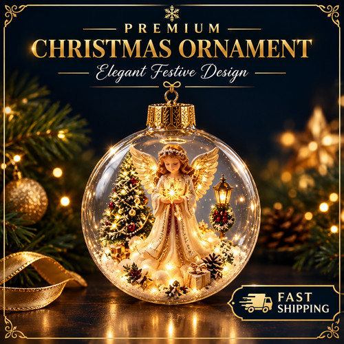 Light christmas bauble - light,