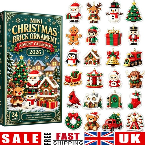 Mini christmas brick ornament - christmas,