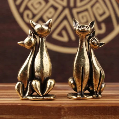 Couple cat ornament vintage - cat,