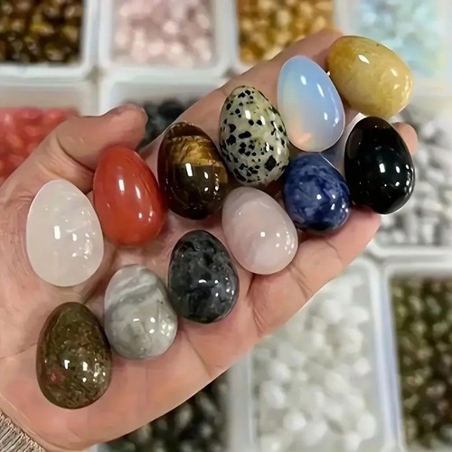 12pcs polished egg stones - polished,